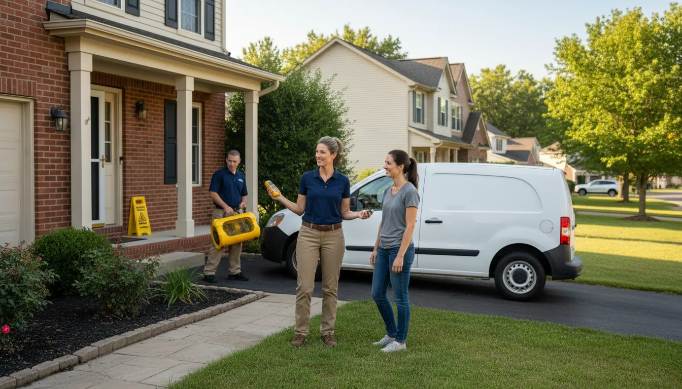 Residential water damage restoration in Bentonia, MS